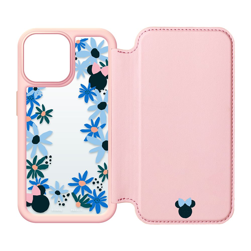 ミニーマウス iPhone 13 Pro用 ガラスフリップケース