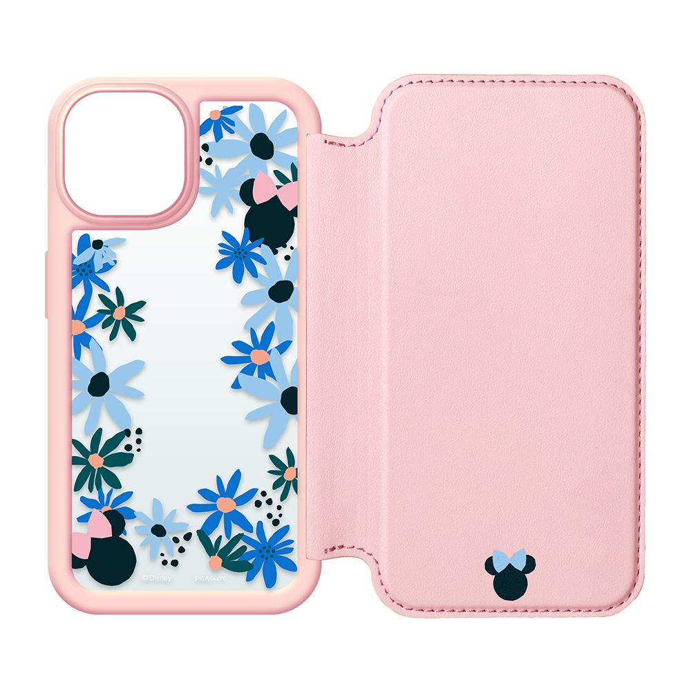 ミニーマウス iPhone 13 Pro Max用 ガラスフリップケース