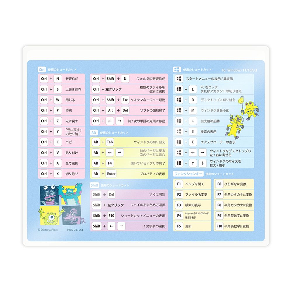 モンスターズ・インク 入力ガイド付き マウスパッド