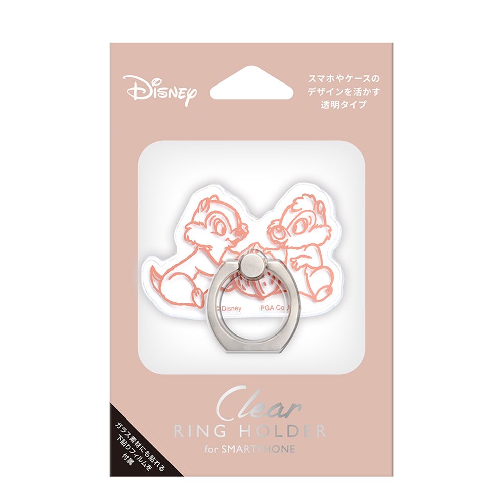 チップ＆デール スマートフォン用 クリアリングホルダー