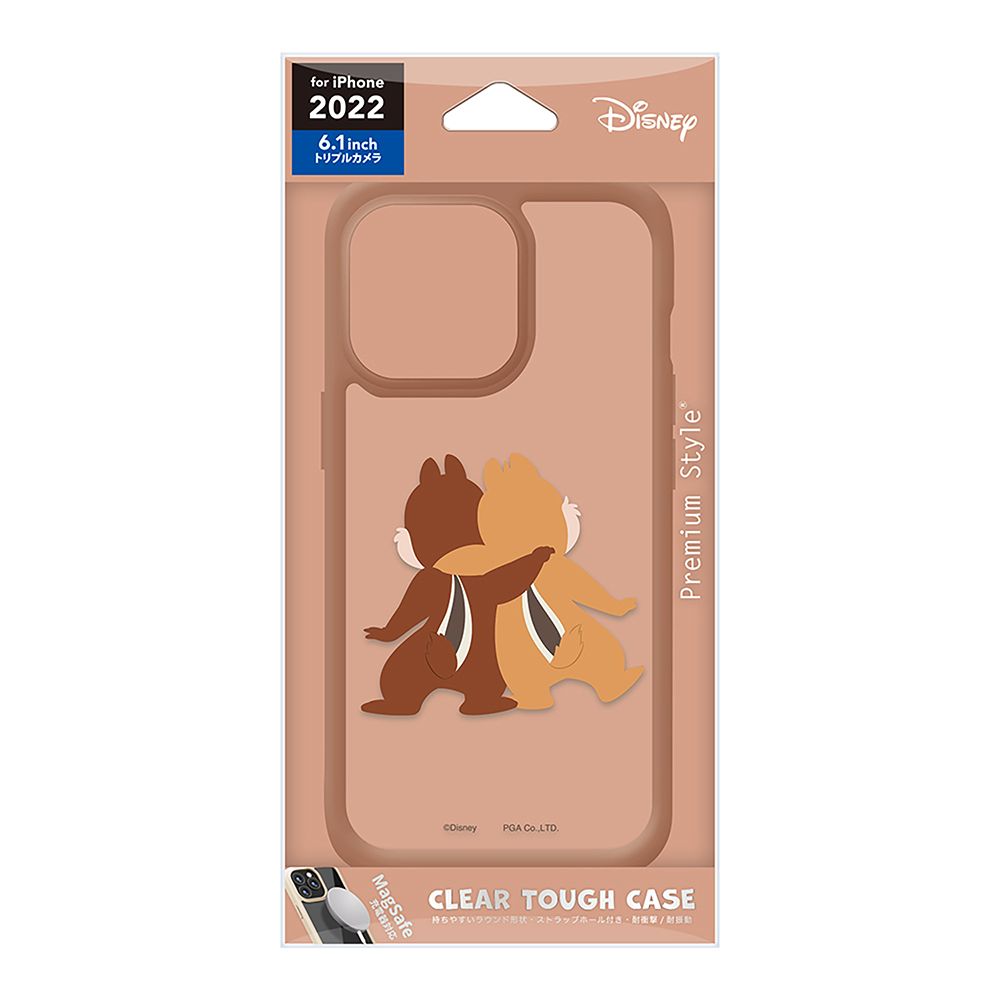 チップ＆デール iPhone 14 Pro用 MagSafe充電器対応 クリアタフケース