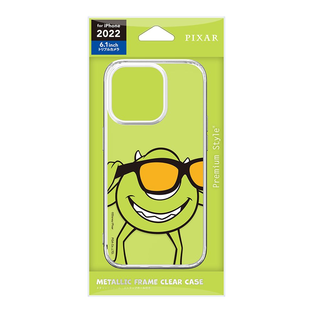 マイク iPhone 14 Pro用 メタリックフレーム クリアケース