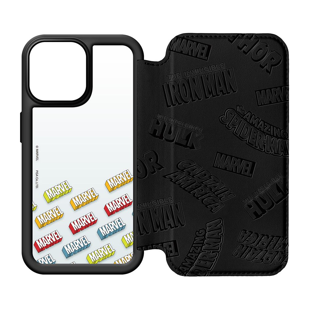 アベンジャーズ iPhone 14 Pro用 ガラスフリップケース