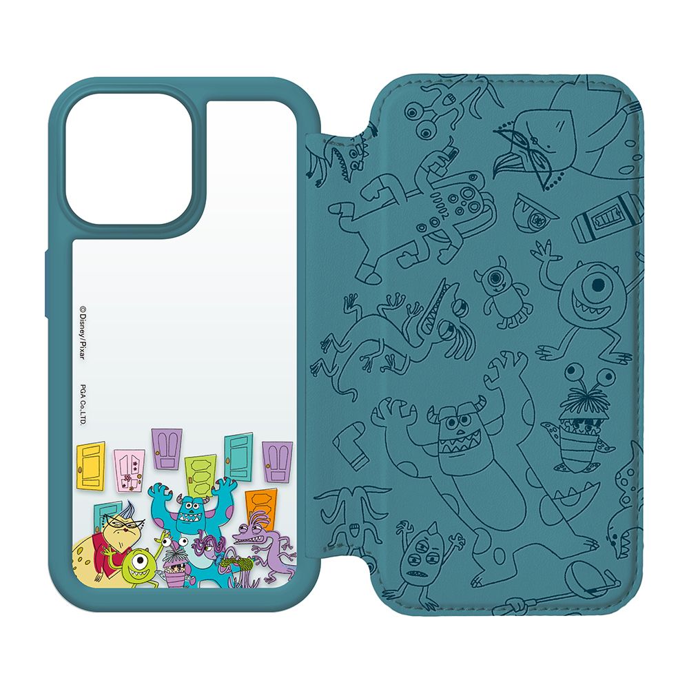 モンスターズ・インク iPhone 14 Pro Max用 ガラスフリップケース