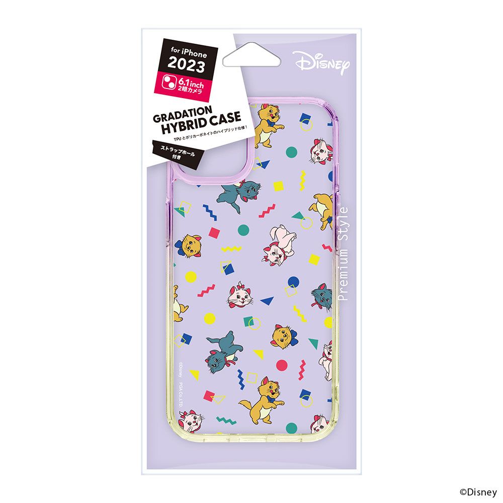 ディズニーマリー iPhone15 用 グラデーションハイブリッドケース