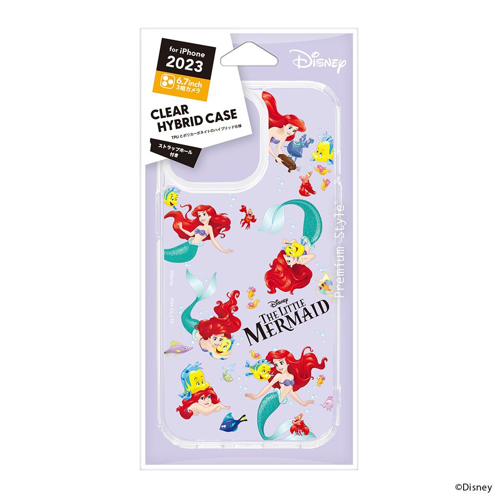 アリエル iPhone15ProMax クリアハイブリッドケース