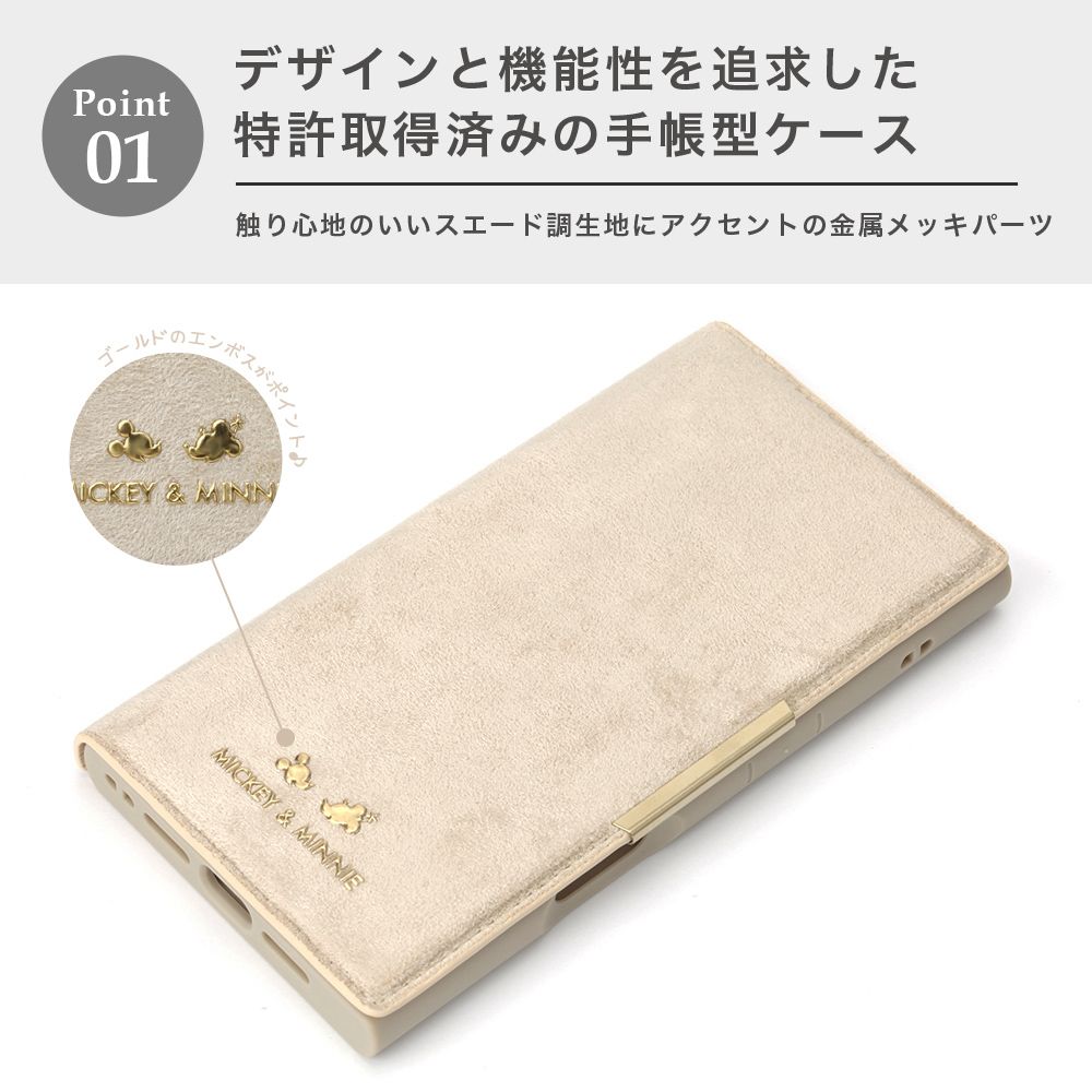 ミッキー＆ミニー iPhone 16用 クリアフリップケース