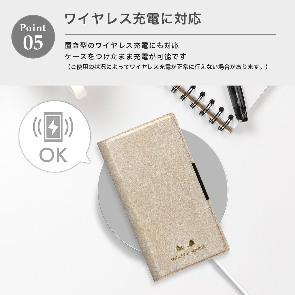 ミッキー＆ミニー iPhone 16用 クリアフリップケース