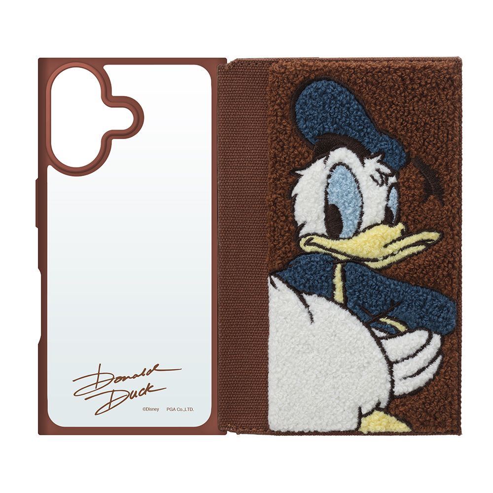 ドナルドダック iPhone 16用 クリアフリップケース