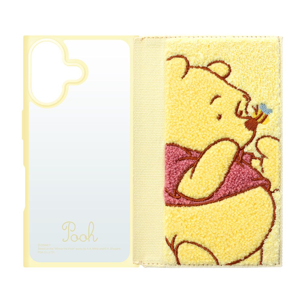 くまのプーさん iPhone 16用 クリアフリップケース