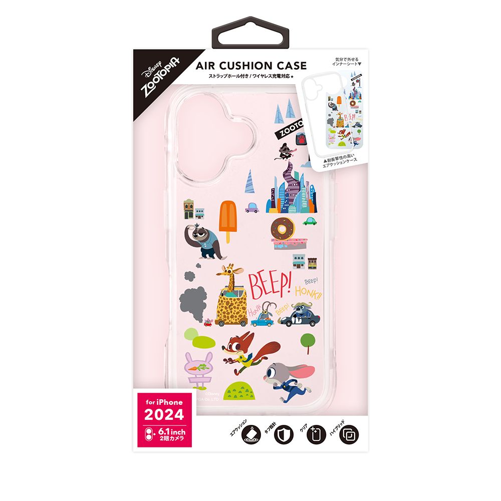 ズートピア iPhone16 用 エアクッションケース