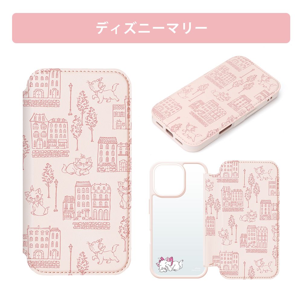ディズニーマリー iPhone16Pro 用 ガラスフリップケース