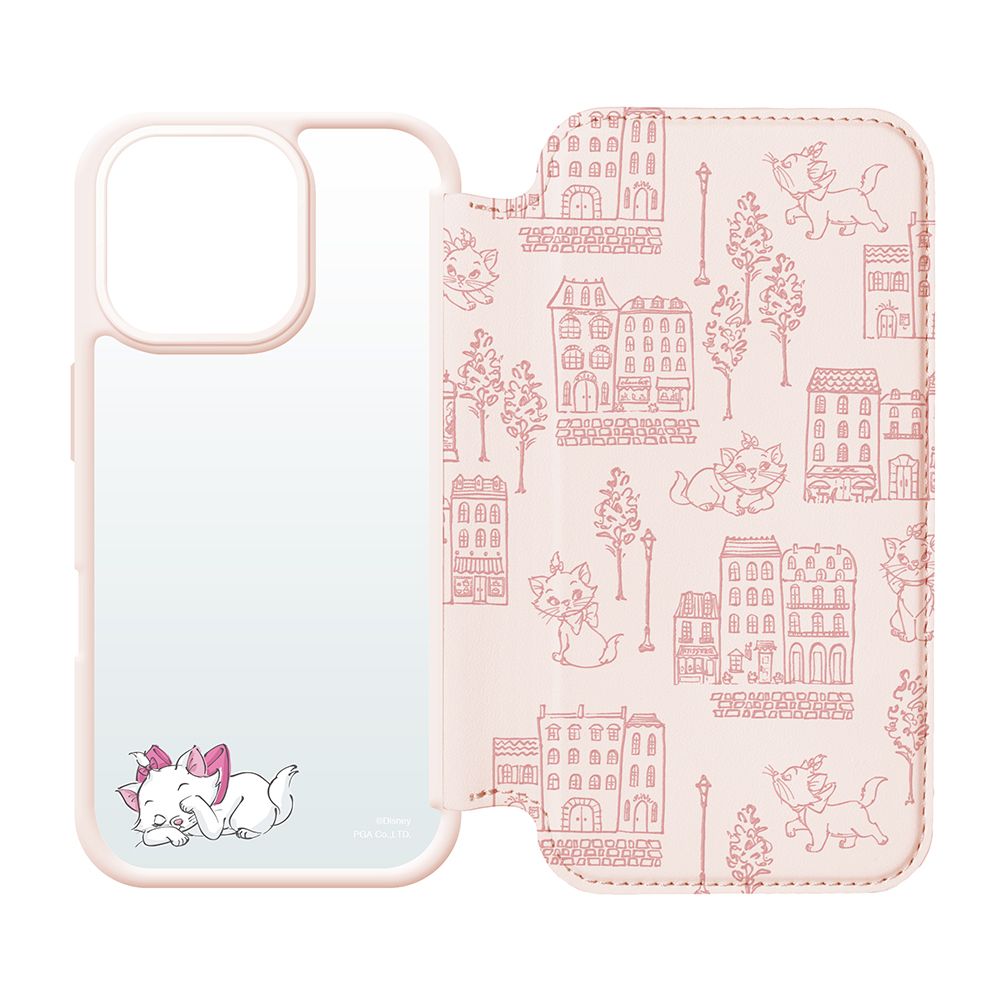 ディズニーマリー iPhone16Pro 用 ガラスフリップケース