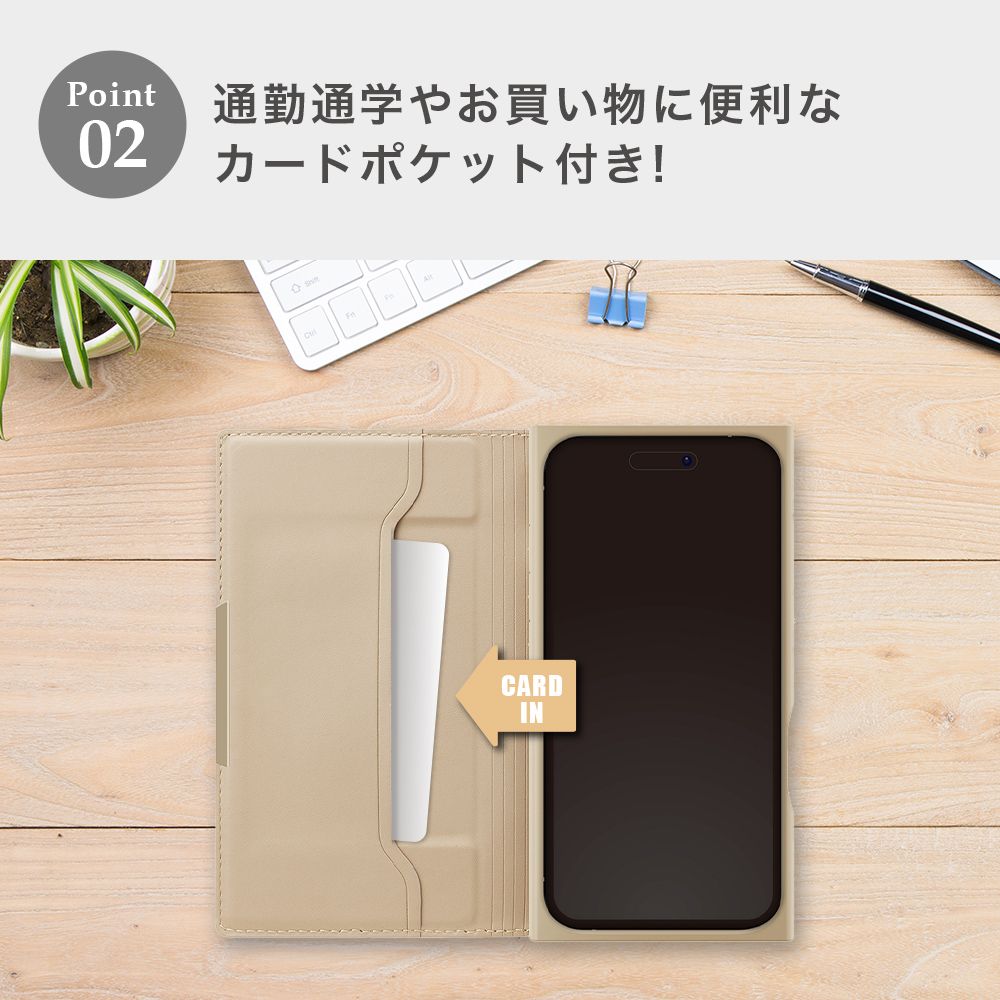 ミッキー＆ミニー iPhone 16 Pro用 クリアフリップケース