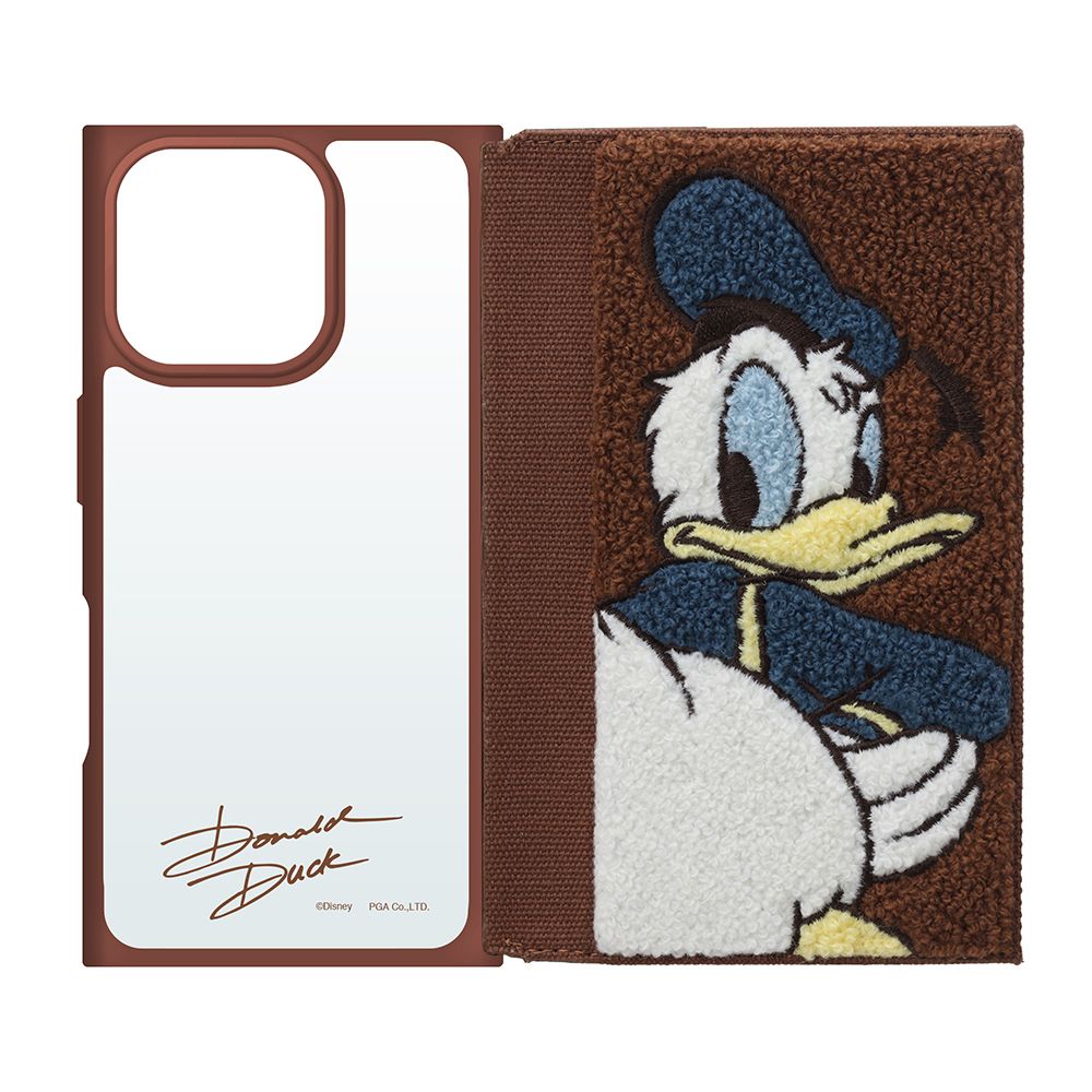 ドナルドダック iPhone 16 Pro用 クリアフリップケース