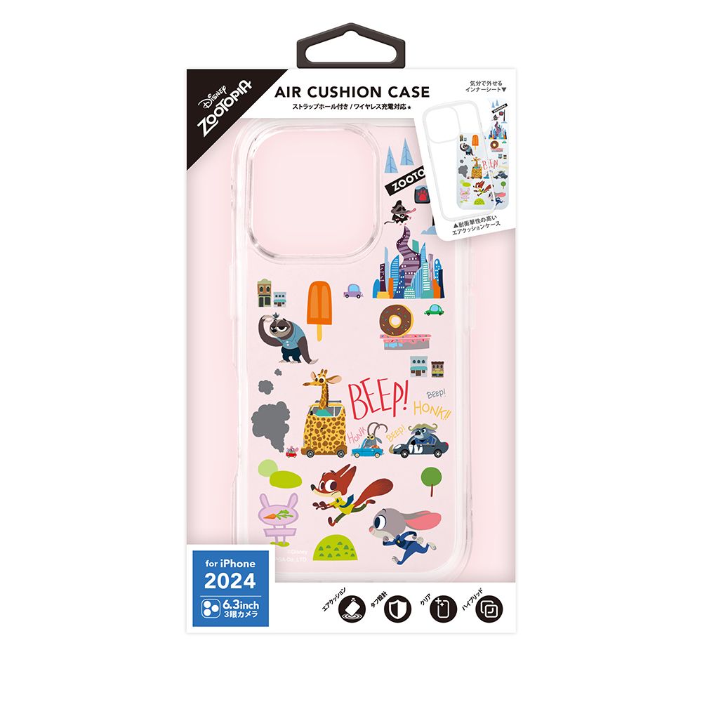 ズートピア iPhone16Pro 用 エアクッションケース