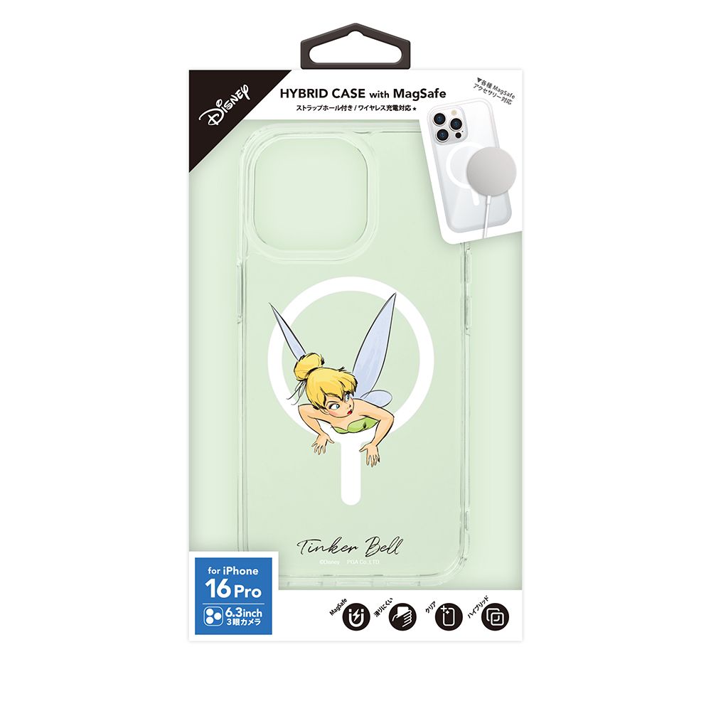 ティンカー・ベル iPhone 16 Pro用 MagSafe対応 ハイブリッドケース