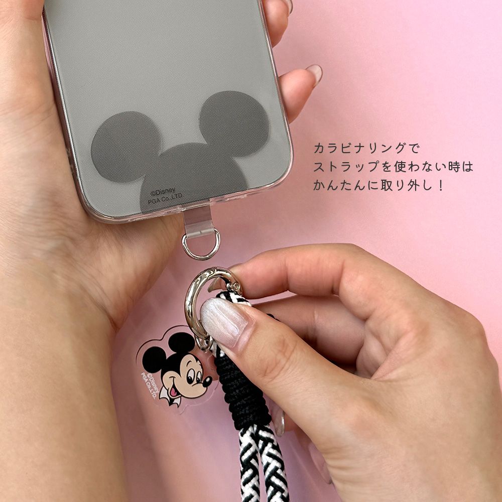 ミッキーマウス ストラップホルダー付 ハンドストラップ