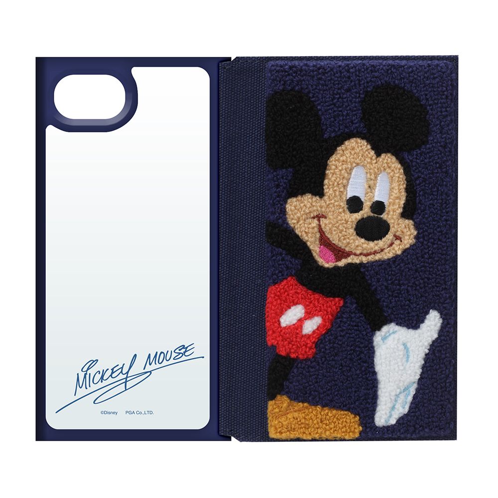 ミッキーマウス iPhone16e クリアフリップケース