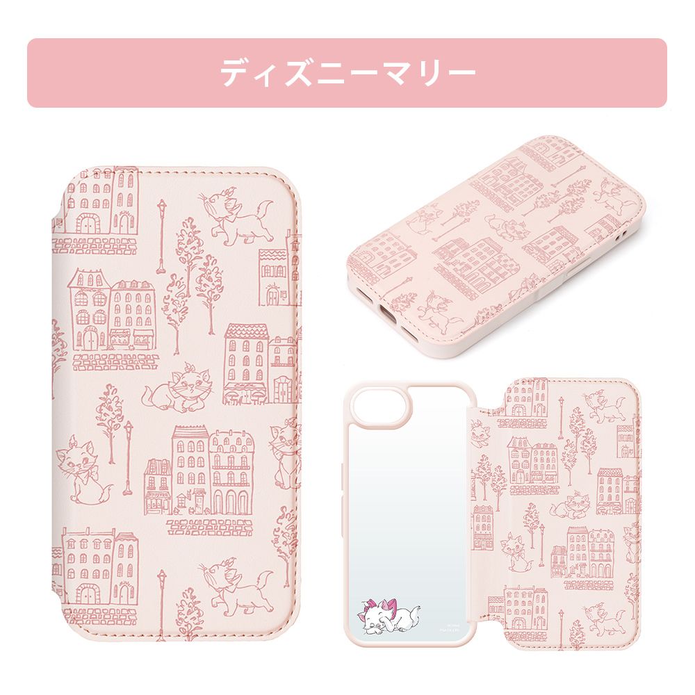 ディズニーマリー iPhone16e ガラスフリップケース