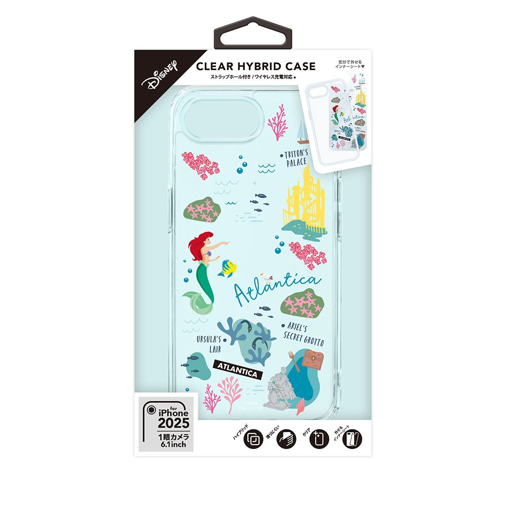 アリエル iPhone16e クリアハイブリッドケース