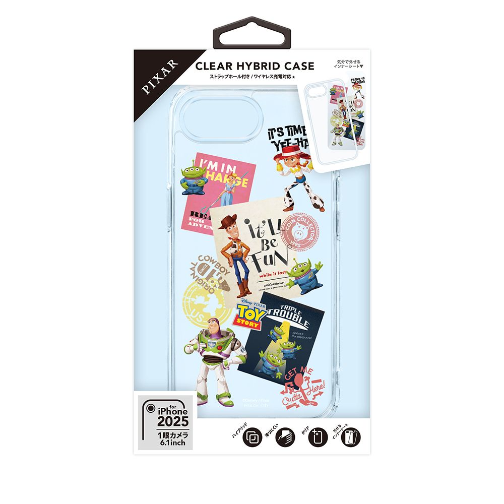 トイ・ストーリー iPhone16e クリアハイブリッドケース