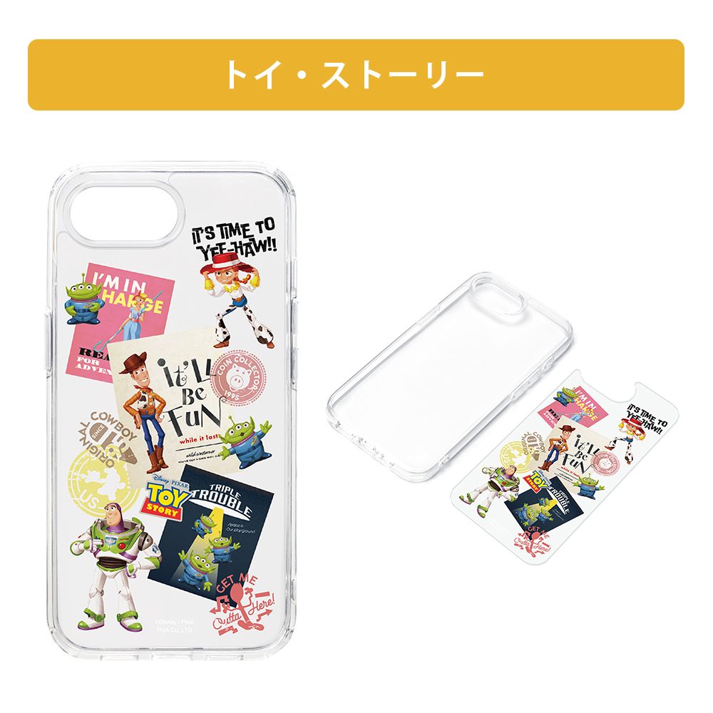 トイ・ストーリー iPhone16e クリアハイブリッドケース