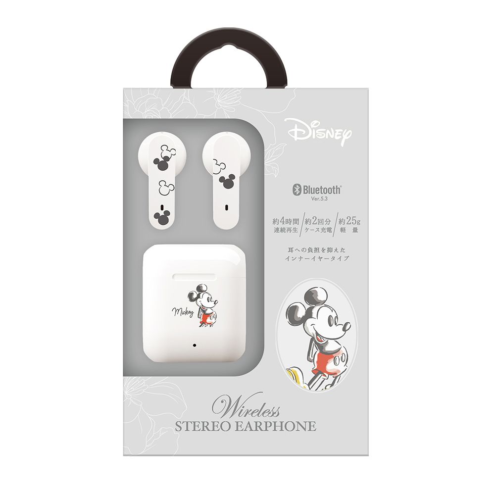 ミッキーマウス 完全ワイヤレス ステレオイヤホン インナーイヤータイプ