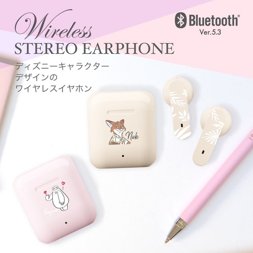 ミッキーマウス 完全ワイヤレス ステレオイヤホン インナーイヤータイプ