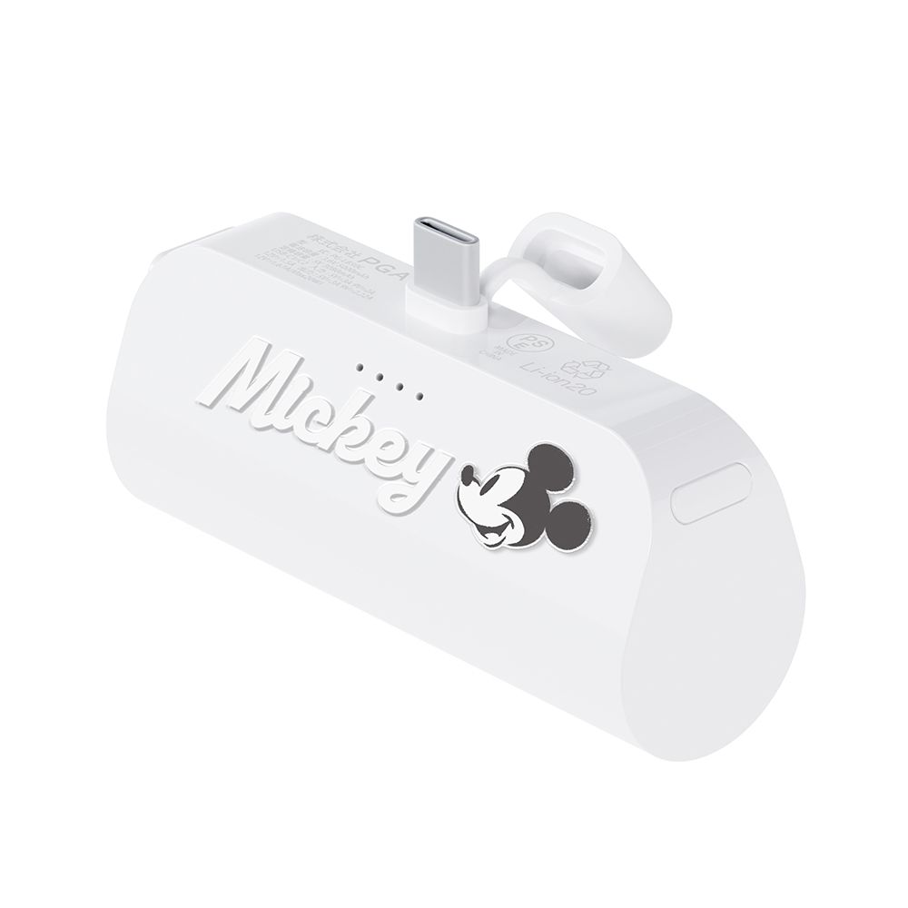 ミッキーマウス USB Type-C 直挿しモバイルバッテリー 5,000mAh/PD20W