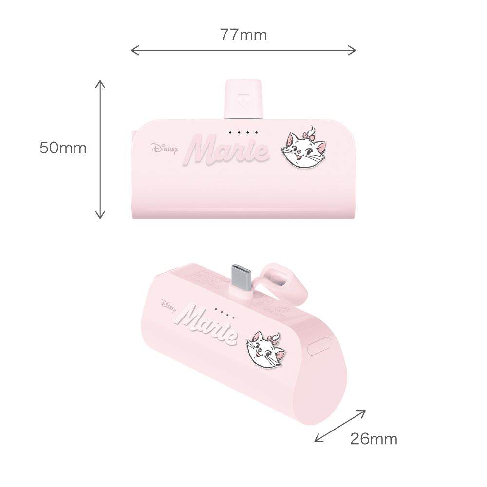 ミッキーマウス USB Type-C 直挿しモバイルバッテリー 5,000mAh/PD20W