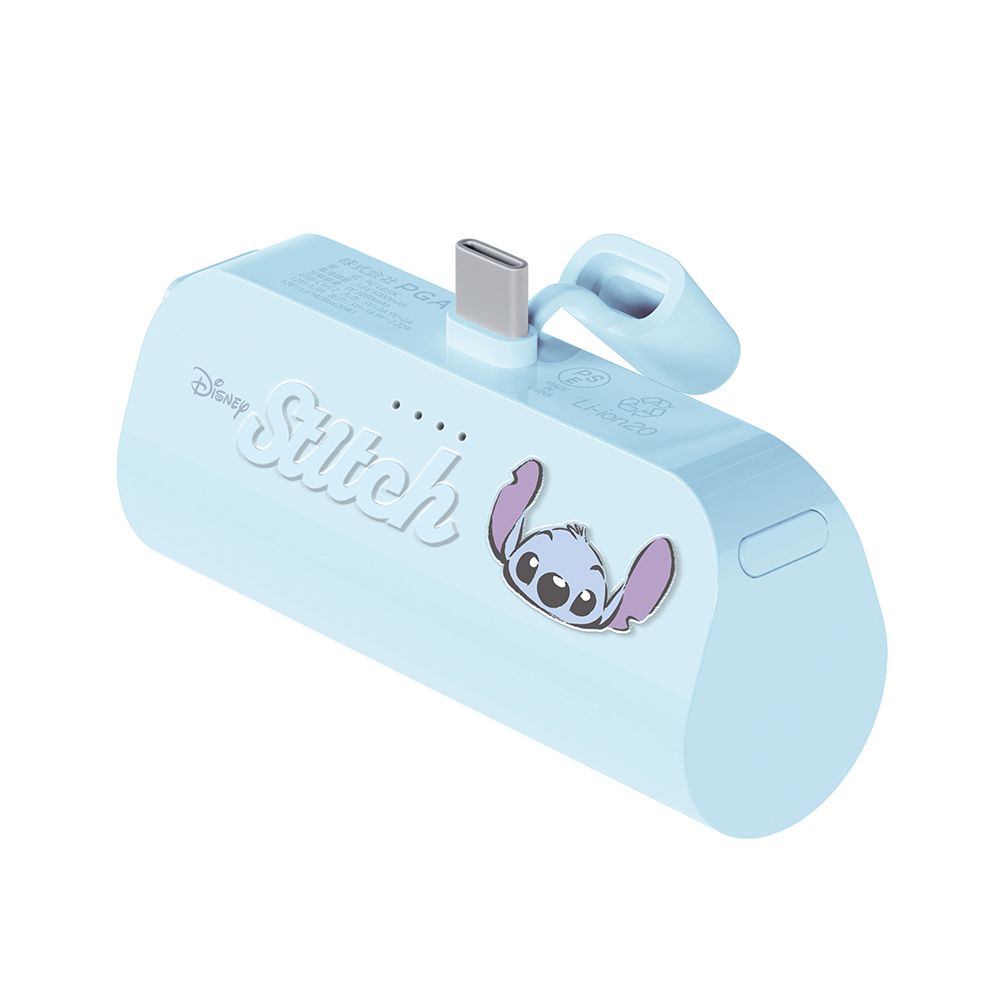 スティッチ USB Type-C 直挿しモバイルバッテリー 5,000mAh/PD20W