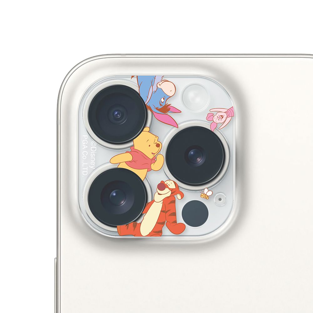くまのプーさん iPhone 15 Pro/15 Pro Max/16 Pro/16 Pro Max用 カメラフルプロテクター