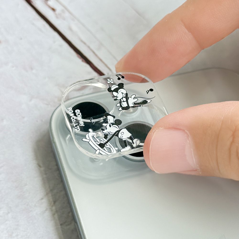 蒸気船ウィリー iPhone 14/14 Plus/15/15 Plus用 カメラフルプロテクター