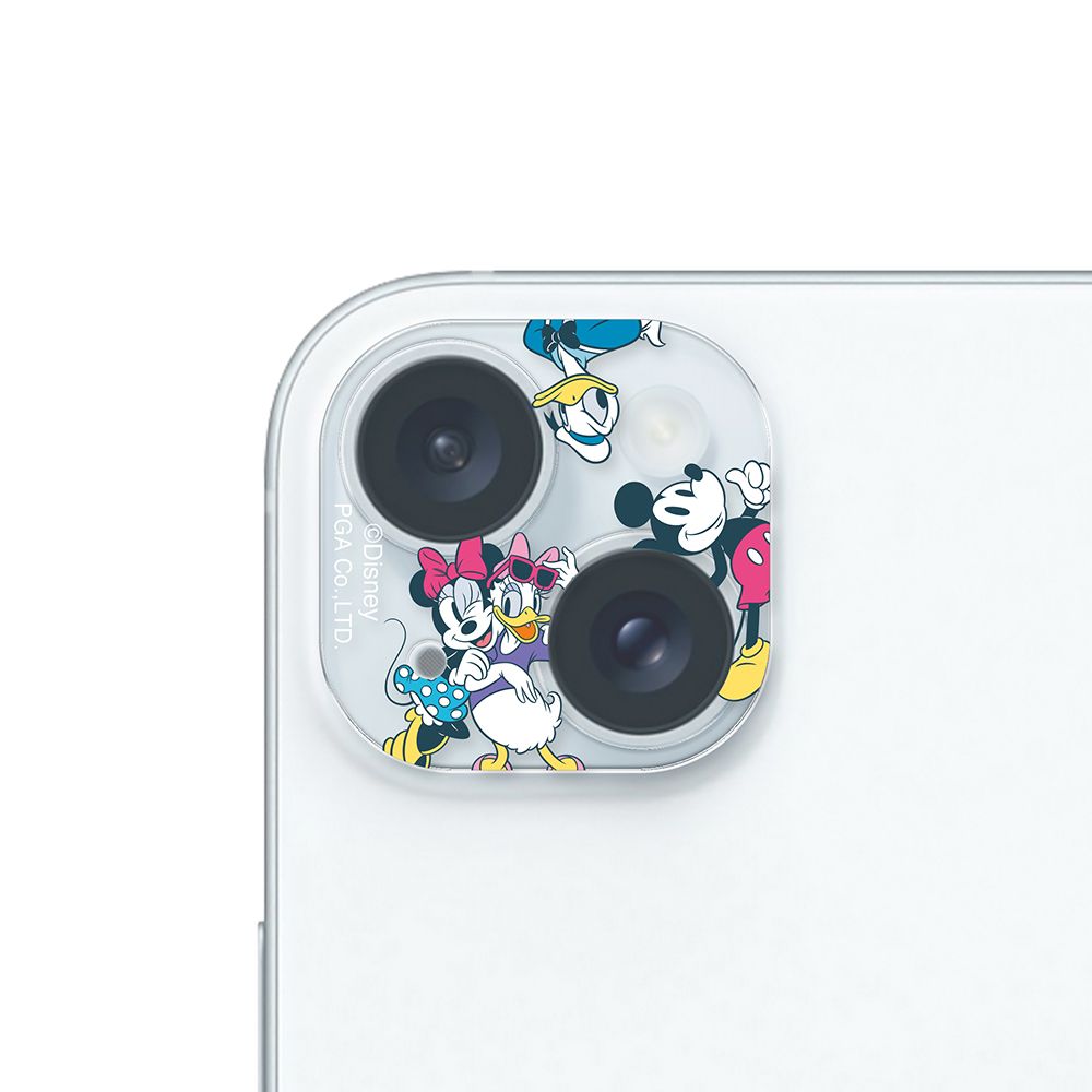 ミッキー＆フレンズ iPhone 14/14 Plus/15/15 Plus用 カメラフルプロテクター