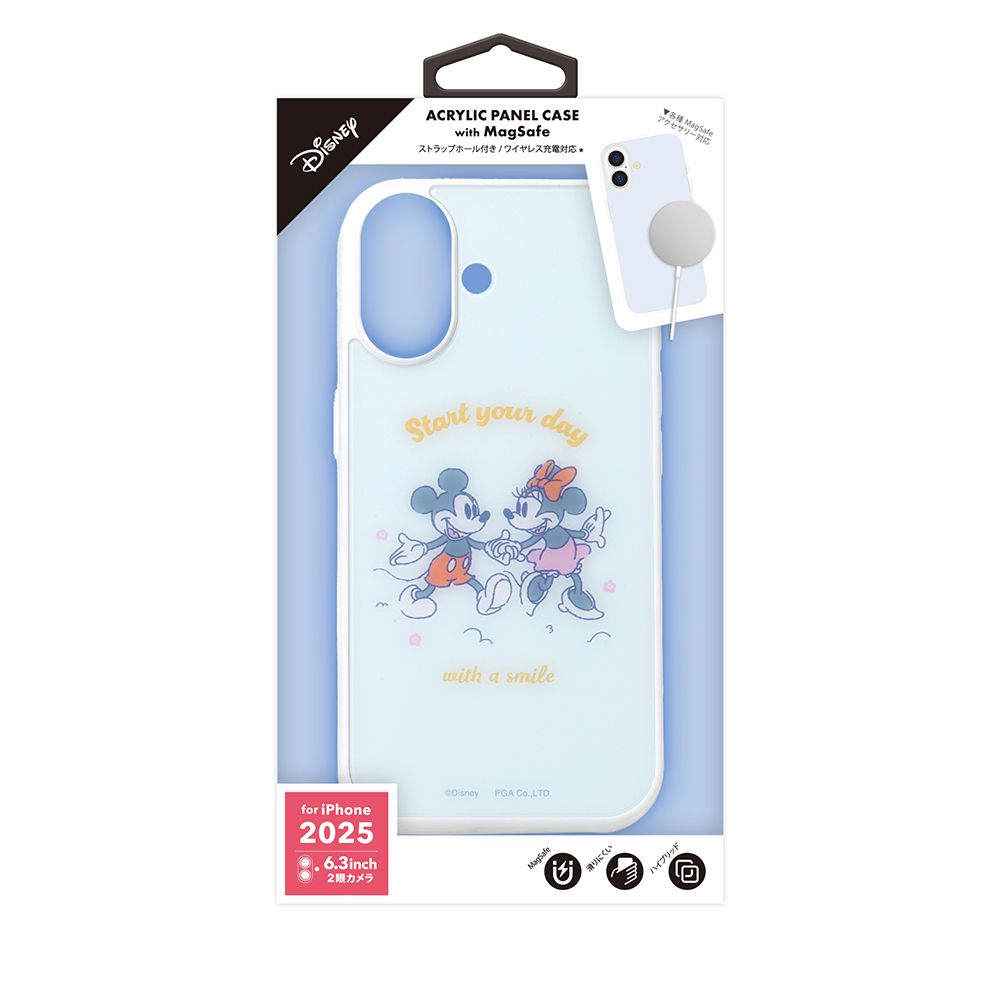 ミッキー＆ミニー iPhone 17用 MagSafe対応 アクリルパネルケース