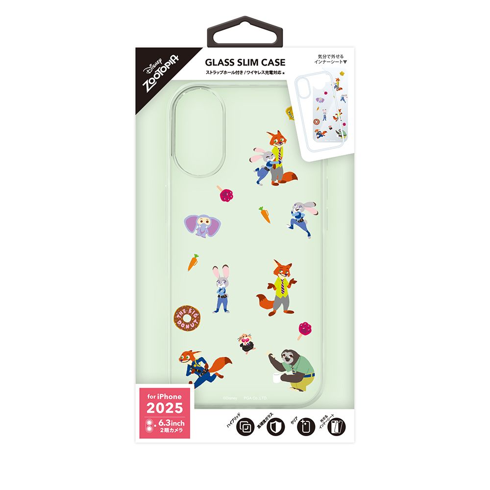 ズートピア iPhone 17用 ガラススリムケース
