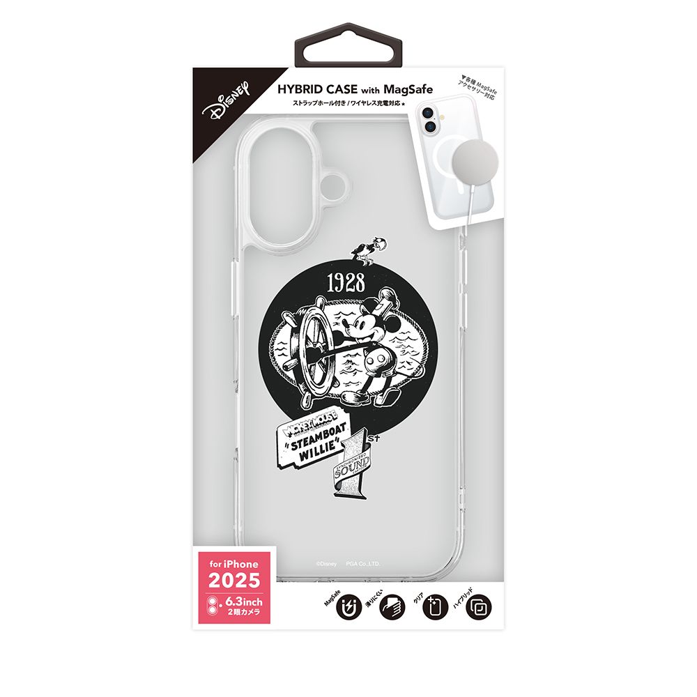 蒸気船ウィリー iPhone 17用 MagSafe対応 ハイブリッドケース