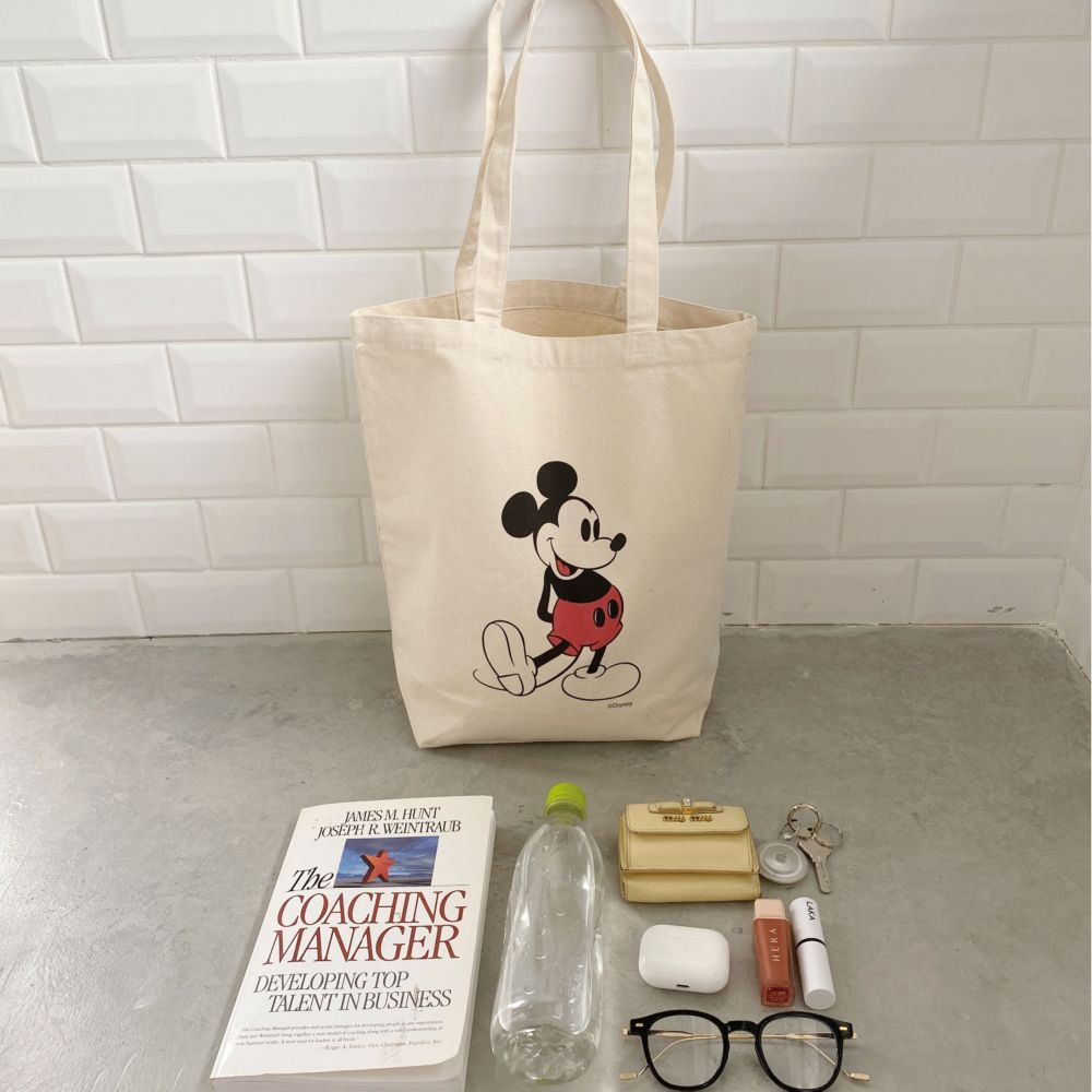 【キャラチョイ】VintageMickey/トートバッグ/ナチュラル/CHDYTB230407-MM-natural