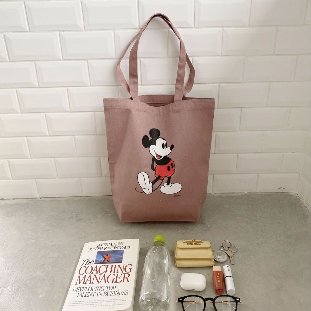 【キャラチョイ】VintageMickey/トートバッグ/スモーキーピンク/CHDYTB230407-MM-pink