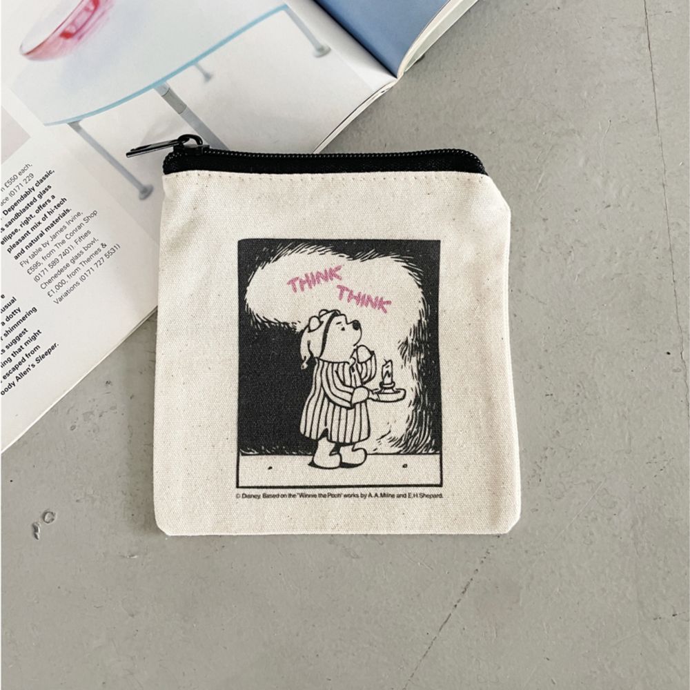 【キャラチョイ】プーさん  /スクエアポーチ/ナチュラル/THINK