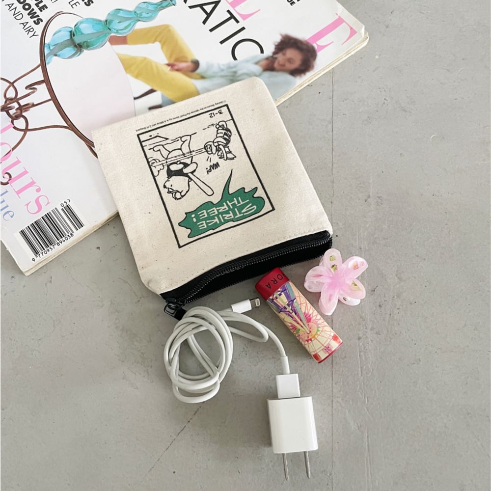 【キャラチョイ】プーさん  /スクエアポーチ/ナチュラル/STRIKE/CHDYST230927-Comic03