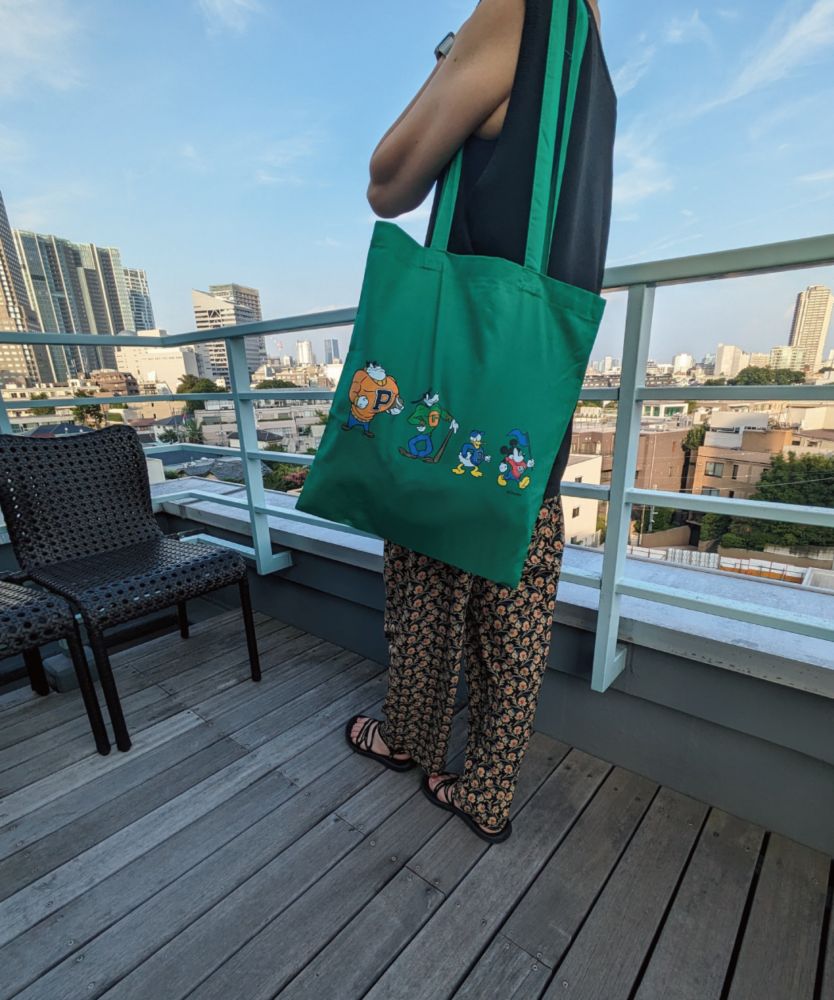 【キャラチョイ】ドナルドダッグ/Comic/トートバッグ/グリーン/CHDYTB2407-03