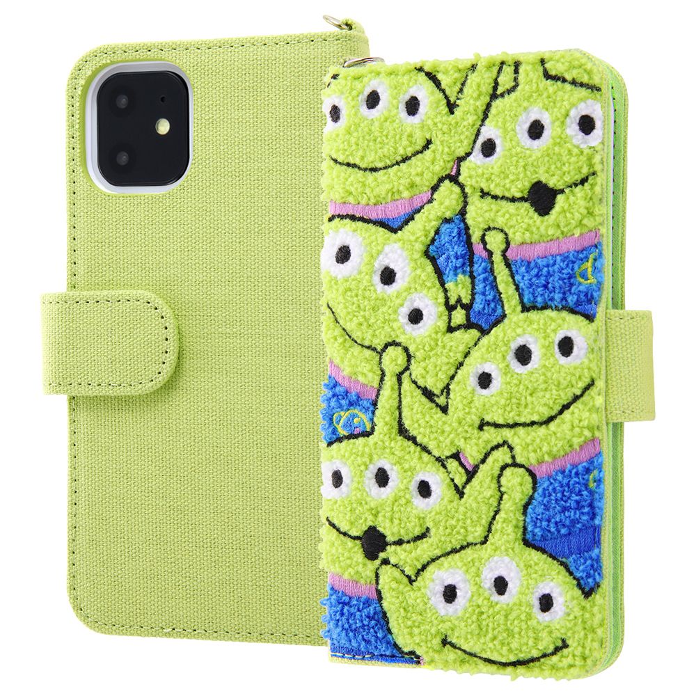 公式 ショップディズニー Iphone 11 ディズニー ピクサーキャラクター 手帳型ケース サガラ刺繍 トイ ストーリー エイリアン