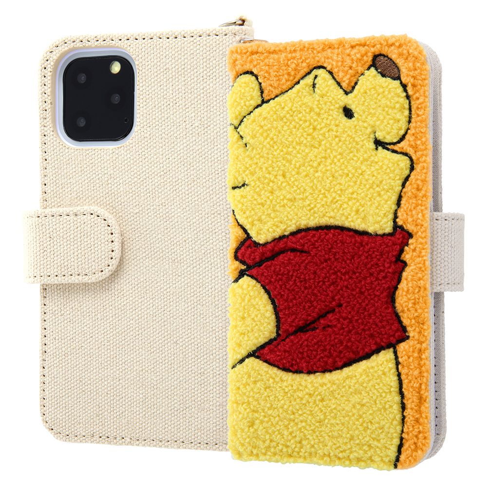 公式 ショップディズニー Iphone 11 Pro ディズニーキャラクター 手帳型ケース サガラ刺繍 プー