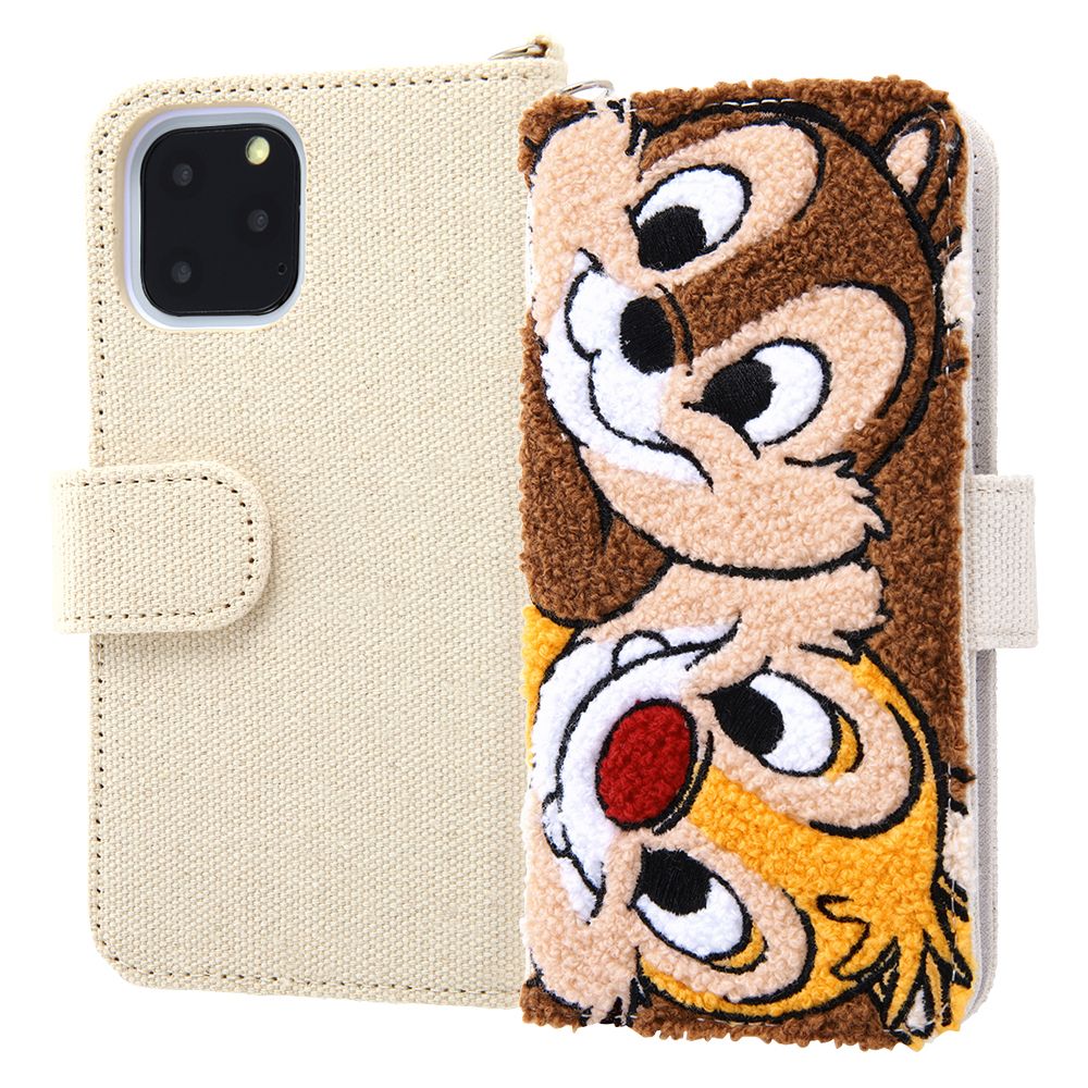 公式 ショップディズニー Iphone 11 Pro ディズニーキャラクター 手帳型ケース サガラ刺繍 チップ デール