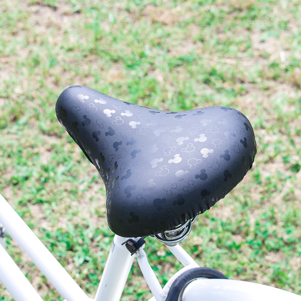 サドルカバー のび～るチャリCAP　ディズニー ミッキーシルエット ブラック 一般サドル用 WD-034