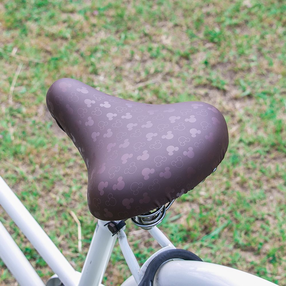 サドルカバー のび～るチャリCAP　ディズニー ミッキーシルエット ブラウン 一般サドル用