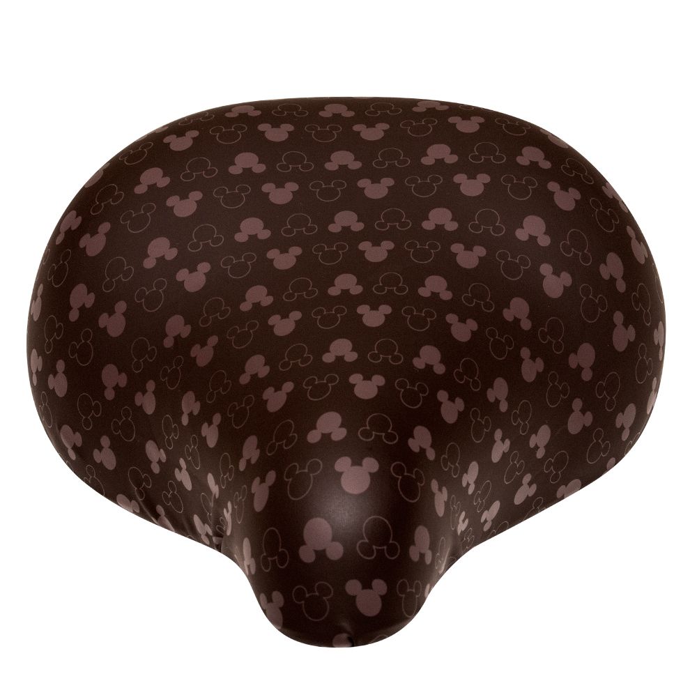 サドルカバー のび～るチャリCAP　ディズニー ミッキーシルエット ブラウン 大型サドル用 WD-037