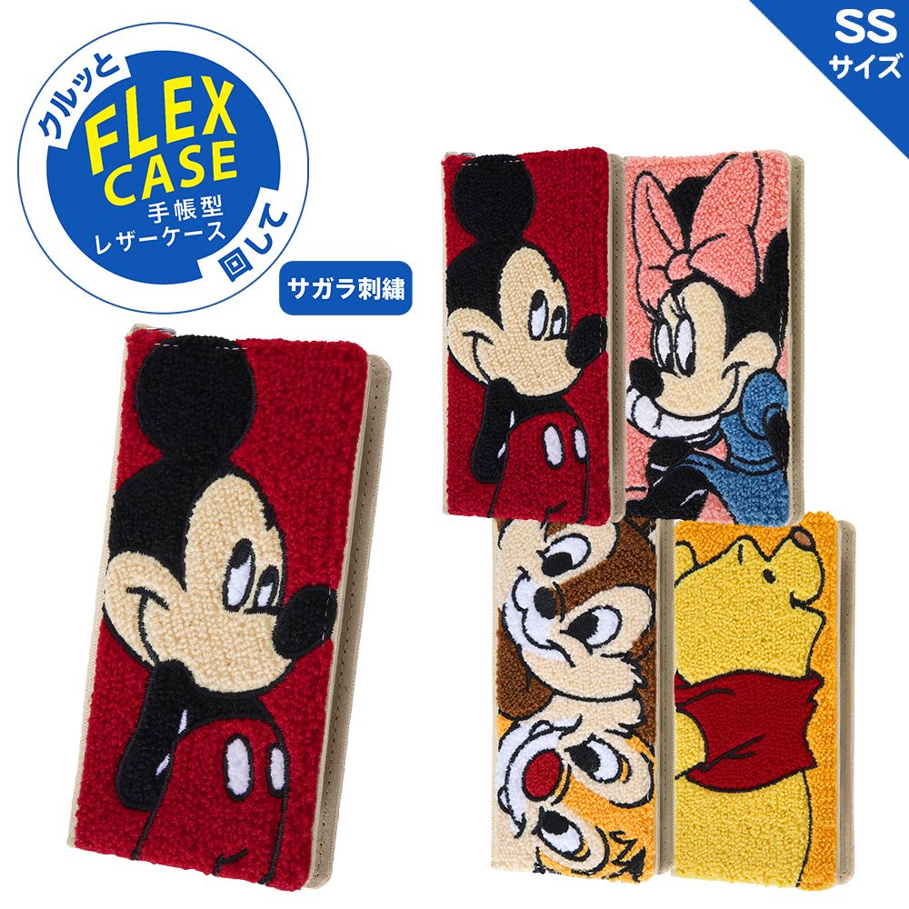 公式 ショップディズニー Iphone 12 Mini ディズニーキャラクター 手帳型 Flex Case サガラ刺繍 ミッキーマウス